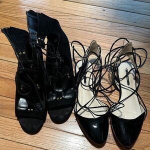 Zara Black Lace-Up Women's Boots